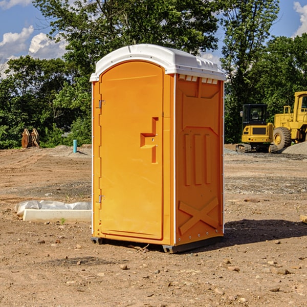 how often are the porta potties cleaned and serviced during a rental period in Schell City MO